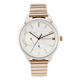  Shop Authentic Tommy Hilfiger Brooke Silver Dial Rose Gold Steel Strap Watch for Women - 1782021 - Luxxuri
