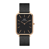  Shop Authentic Daniel Wellington Quadro Pressed Ashfield Black Dial Black Mesh Strap Watch for Women - DW00100467 - Luxxuri