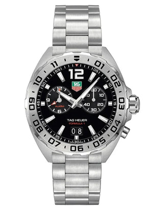  Shop Authentic Tag Heuer Formula 1 Black Dial Silver Steel Strap Watch for Men - WAZ111A.BA0875 - Luxxuri
