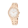  Shop Authentic Guess Cosmo Diamonds Silver Dial Rose Gold Steel Strap Watch For Women - GW0033L3 - Luxxuri