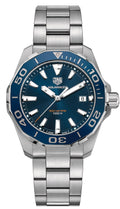  Shop Authentic Tag Heuer Aquaracer Blue Dial Quartz Silver Steel Strap Watch for Men - WAY111C.BA0928 - Luxxuri