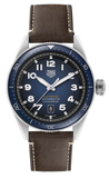  Shop Authentic Tag Heuer Autavia Calibre 5 Automatic Blue Dial Brown Leather Strap Watch for Men - WBE5116.FC8266 - Luxxuri