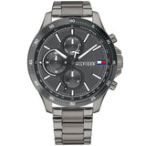  Shop Authentic Tommy Hilfiger Decker Quartz Black Dial Black Steel Strap Watch for Men - 1791347 - Luxxuri