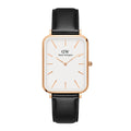  Shop Authentic Daniel Wellington Quadro White Dial Black Leather Strap Watch For Women - DW00100450 - Luxxuri