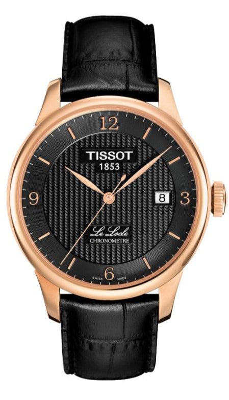  Shop Authentic Tissot Le Locle Chronometer Black Dial Black Leather Strap Watch For Men - T006.408.36.057.00 - Luxxuri