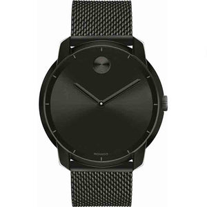  Shop Authentic Movado Bold Black Dial Black Mesh Bracelet Watch For Men - 3600261 - Luxxuri