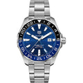  Shop Authentic Tag Heuer Aquaracer GMT Calibre 6 Automatic Blue Dial Silver Steel Strap Watch for Men - WAY201T.BA0927 - Luxxuri