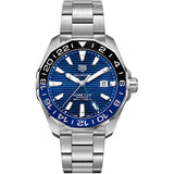  Shop Authentic Tag Heuer Aquaracer GMT Calibre 6 Automatic Blue Dial Silver Steel Strap Watch for Men - WAY201T.BA0927 - Luxxuri