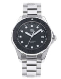  Shop Authentic Tag Heuer Aquaracer Quartz Black Dial Silver Steel Strap Watch for Women - WAY131M.BA0748 - Luxxuri