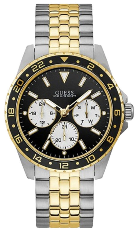  Shop Authentic Guess Odyssey Black Dial Two Tone Steel Strap Watch For Men - W1107G6 - Luxxuri