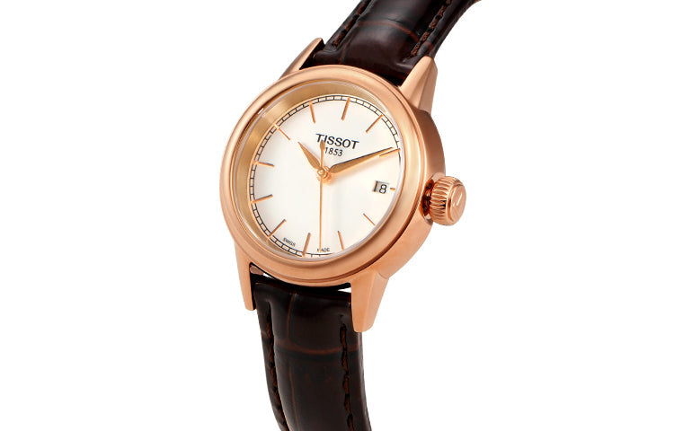  Shop Authentic Tissot Carson Lady Steel Quartz Brown Leather Strap Watch For Women - T085.210.36.011.00 - Luxxuri