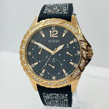  Shop Authentic Guess Swirl Quartz Black Dial Black Silicone Strap Watch for Women - W1096L3 - Luxxuri