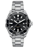  Shop Authentic Tag Heuer Aquaracer Quartz Black Dial Silver Steel Strap Watch for Men - WAY101A.BA0746 - Luxxuri