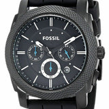  Shop Authentic Fossil Machine Chronograph Black Dial Black Silicone Strap Watch for Men - FS4487 - Luxxuri