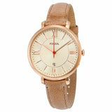  Shop Authentic Fossil Jacqueline White Dial Brown Leather Strap Watch for Women - ES3487 - Luxxuri