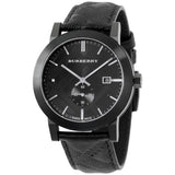  Shop Authentic Burberry The City Black Dial Black Leather Strap Watch for Men - BU9906 - Luxxuri