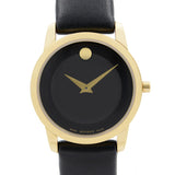  Shop Authentic Movado Museum Classic Black Dial Black Leather Strap Watch For Women - 0606877 - Luxxuri