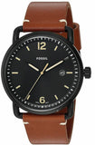  Shop Authentic Fossil Commuter Three Hand Date Black Dial Brown Leather Strap Watch for Men - FS5276 - Luxxuri
