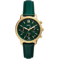  Shop Authentic Fossil Neutra Chronograph Green Dial Green Leather Strap Watch for Women - ES5239 - Luxxuri