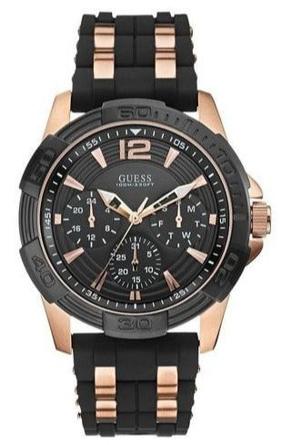  Shop Authentic Guess Oasis Black Dial Two Tone Steel Strap Watch for Men - W0366G3 - Luxxuri