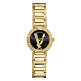  Shop Authentic Versace V Virtus Quartz Black Dial Gold Steel Strap Watch For Women - VET300121 - Luxxuri