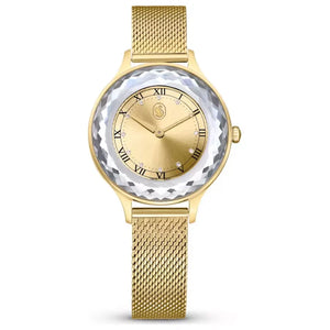  Shop Authentic Swarovski Octea Nova Analog Gold Dial Gold Mesh Strap Watch for Women - 5649993 - Luxxuri