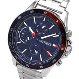  Shop Authentic Tommy Hilfiger Bank Chronograph Blue Dial Silver Steel Strap Watch for Men - 1791718 - Luxxuri