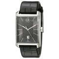  Shop Authentic Calvin Klein Window Black Dial Black Leather Strap Watch for Men - K2M21107 - Luxxuri