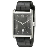  Shop Authentic Calvin Klein Window Black Dial Black Leather Strap Watch for Men - K2M21107 - Luxxuri