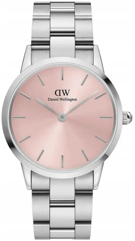  Shop Authentic Daniel Wellington Iconic Pink Dial Silver Steel Strap Watch For Women - DW00100329 - Luxxuri