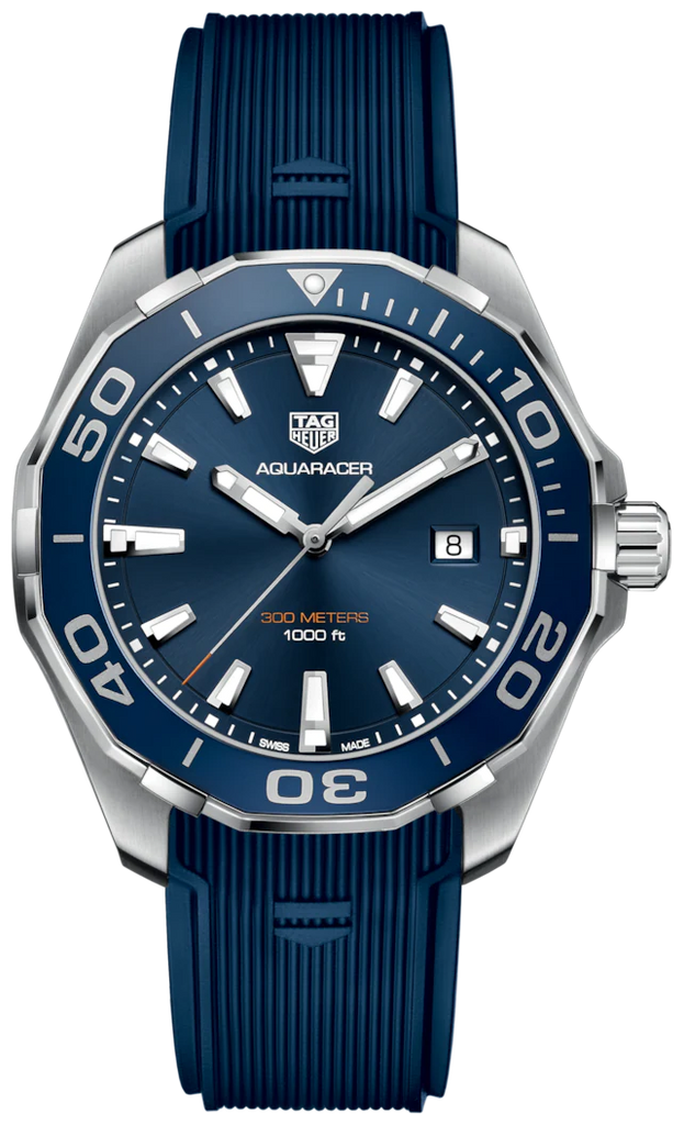  Shop Authentic Tag Heuer Aquaracer Quartz Blue Dial Blue Rubber Strap Watch for Men -  WAY101C.FC6153 - Luxxuri