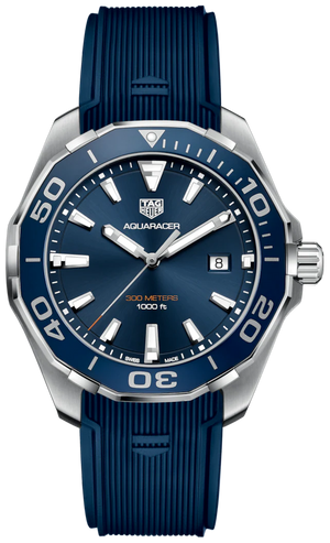  Shop Authentic Tag Heuer Aquaracer Quartz Blue Dial Blue Rubber Strap Watch for Men -  WAY101C.FC6153 - Luxxuri