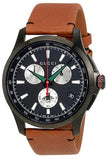  Shop Authentic Gucci G-Timeless Chronograph Black Dial Brown Leather Strap Watch For Men - YA126271 - Luxxuri
