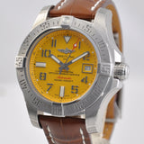  Shop Authentic Breitling Avenger 11 Seawolf Stainless Steel Cobra Yellow Dial Mens Watch - A1733110/I519/434X - Luxxuri