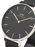  Shop Authentic Daniel Wellington Petite Ashfield Black Dial Black Mesh Strap Watch For Women - DW00100308 - Luxxuri