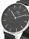  Shop Authentic Daniel Wellington Petite Ashfield Black Dial Black Mesh Strap Watch For Women - DW00100308 - Luxxuri