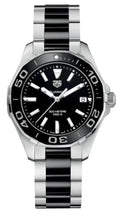  Shop Authentic Tag Heuer Aquaracer Quartz Black Dial Two Tone Steel Strap Watch for Men - WAY131A.BA0913 - Luxxuri