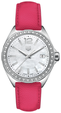  Shop Authentic Tag Heuer Formula 1 Quartz Mother of Pearl Dial Pink Leather Strap Watch for Women - WBJ131A.FC8252 - Luxxuri