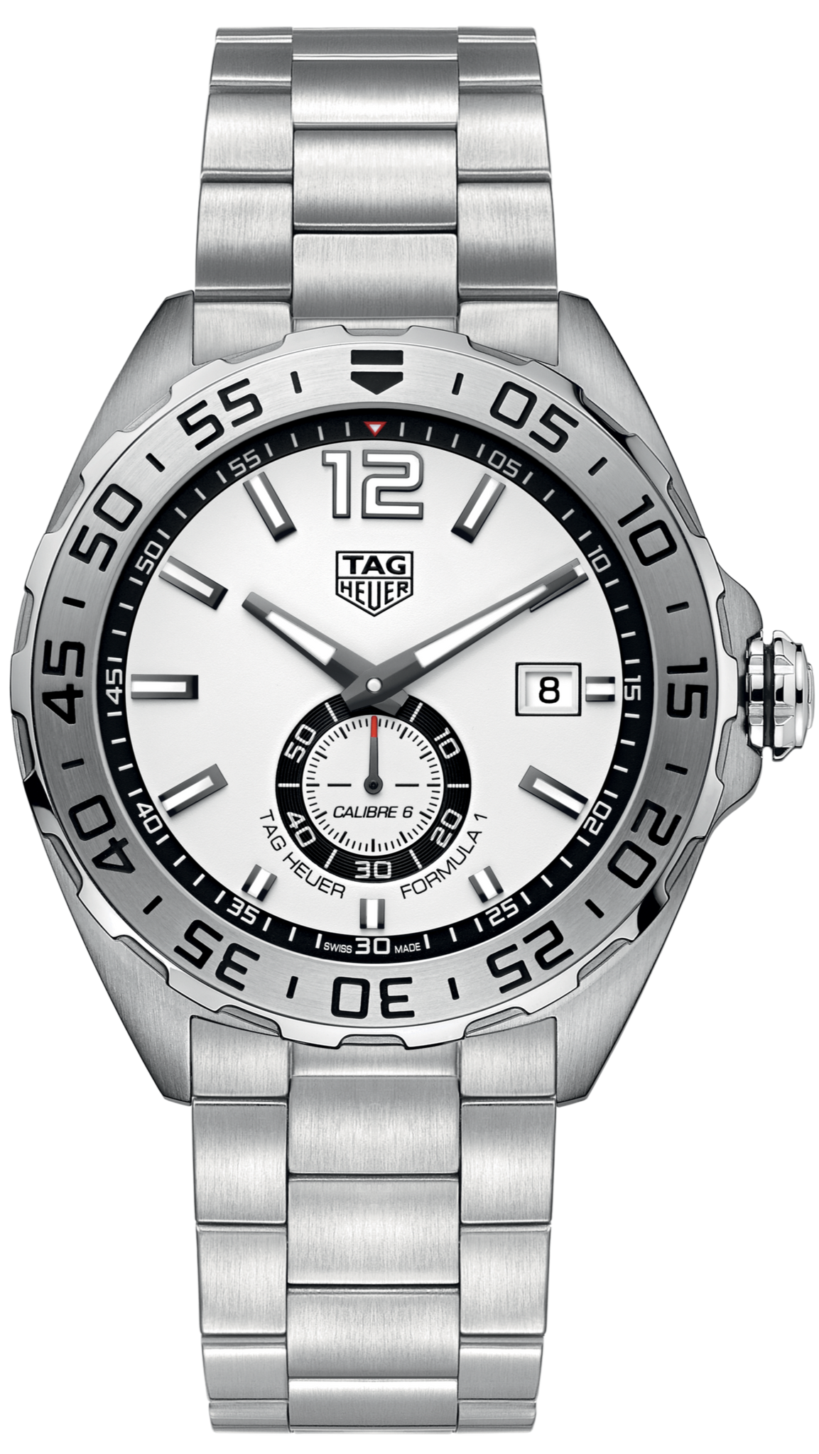  Shop Authentic Tag Heuer Formula 1  Calibre 6 Automatic White Dial Silver Steel Strap Watch for Men - WAZ2013.BA0842 - Luxxuri