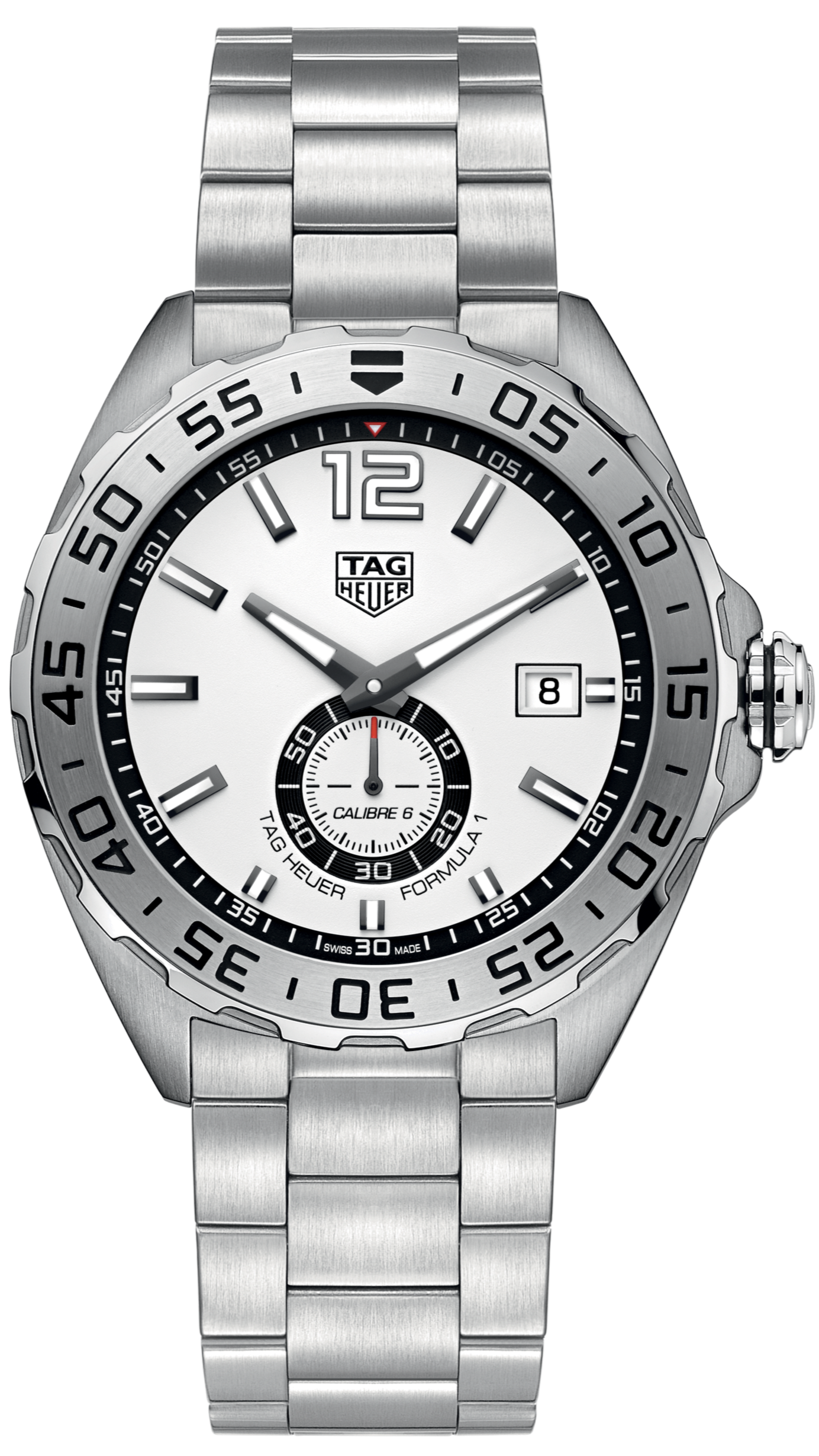  Shop Authentic Tag Heuer Formula 1  Calibre 6 Automatic White Dial Silver Steel Strap Watch for Men - WAZ2013.BA0842 - Luxxuri