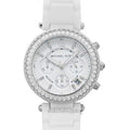  Shop Authentic Michael Kors Parker White Dial White Leather Strap Watch for Women - MK5848 - Luxxuri