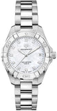  Shop Authentic Tag Heuer Aquaracer Diamonds White Mother of Pearl Dial Silver Steel Strap Watch for Women - WBD1314.BA0740 - Luxxuri