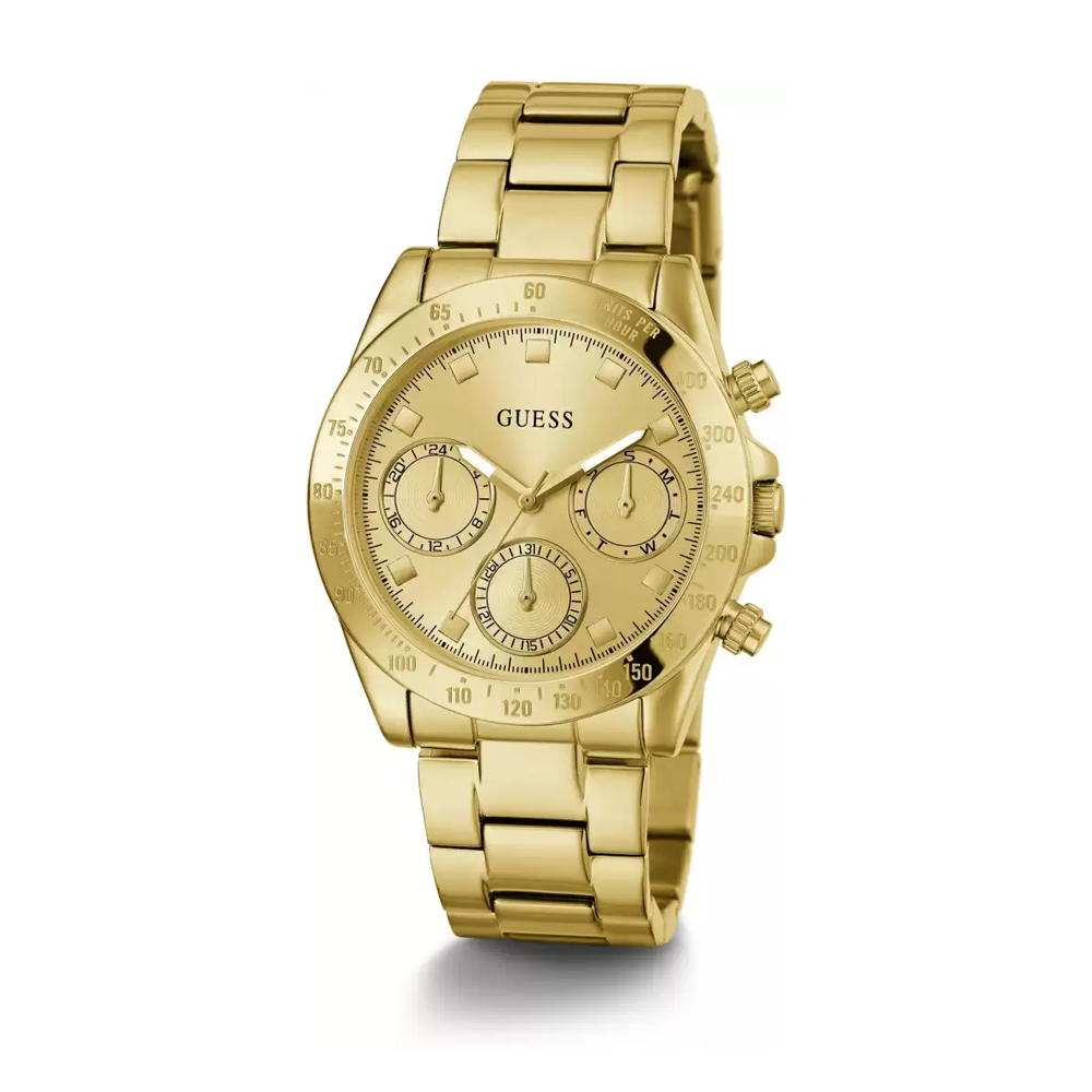 Shop Authentic Guess Eclipse Gold Dial Gold Steel Strap Watch for Women - GW0314L2 - Luxxuri