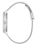  Shop Authentic Guess Soiree Diamonds Silver Dial Silver Mesh Bracelet Watch for Women - GW0402L1 - Luxxuri