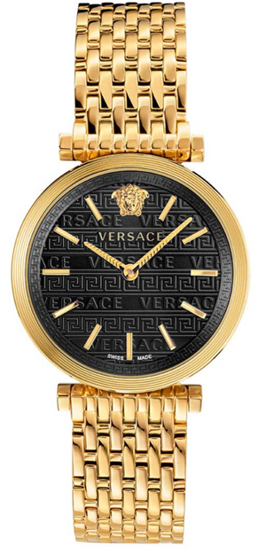  Shop Authentic Versace V-Twist Black Dial Gold Mesh Bracelet Watch for Women - VELS00819 - Luxxuri