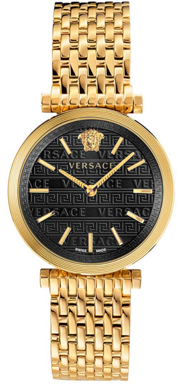 Shop Authentic Versace V-Twist Black Dial Gold Mesh Bracelet Watch for Women - VELS00819 - Luxxuri