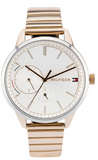  Shop Authentic Tommy Hilfiger Brooke Silver Dial Rose Gold Steel Strap Watch for Women - 1782021 - Luxxuri