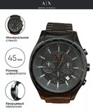  Shop Authentic Armani Exchange Chronograph Black Dial Black Steel Strap Watch for Men - AX1058 - Luxxuri