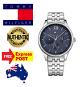  Shop Authentic Tommy Hilfiger Damon Chronograph Blue Dial Silver Steel Strap Watch for Men - 1791416 - Luxxuri
