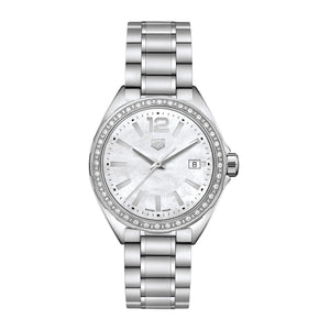  Shop Authentic Tag Heuer Formula 1 Quartz Diamonds Mother of Pearl Dial Silver Steel Strap Watch for Women - WBJ131A.BA0666 - Luxxuri
